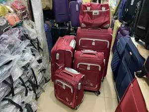 Set of 5 Red Swiss Polo Traveling Luggage