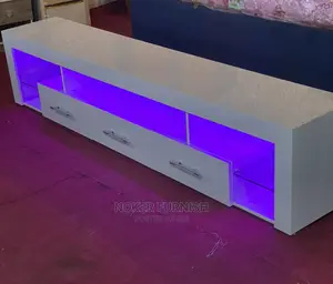 New Design Tv Console With Led Lights Remote Control