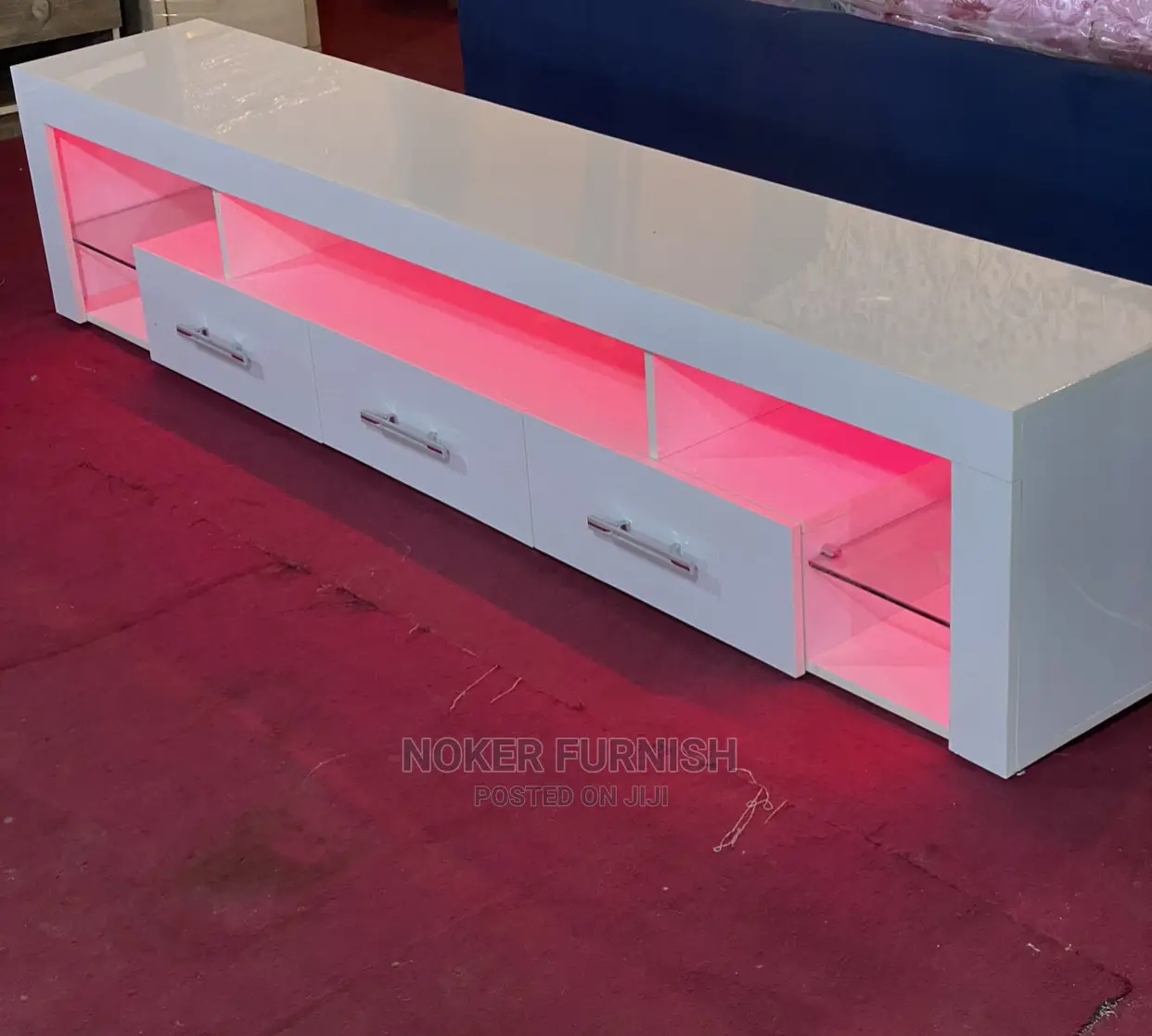 New Design Tv Console With Led Lights Remote Control