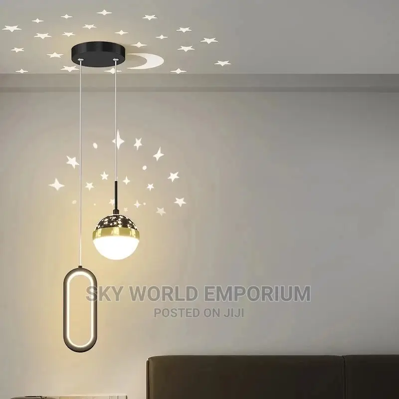 Star Moon Projection LED Pendant