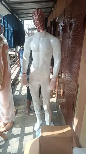 White Rose Gold Line Line Face Male Mannequin