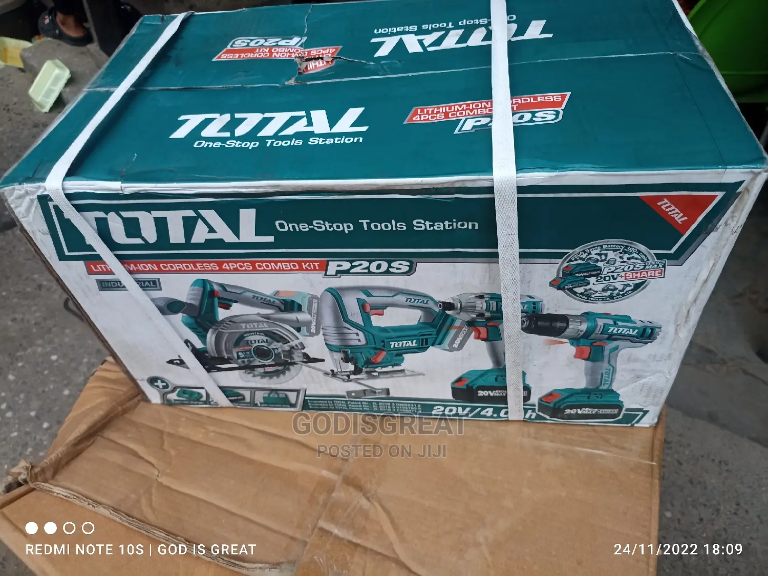 Total Lithium-Ion Cordless 4pcs Combo Kit 20v