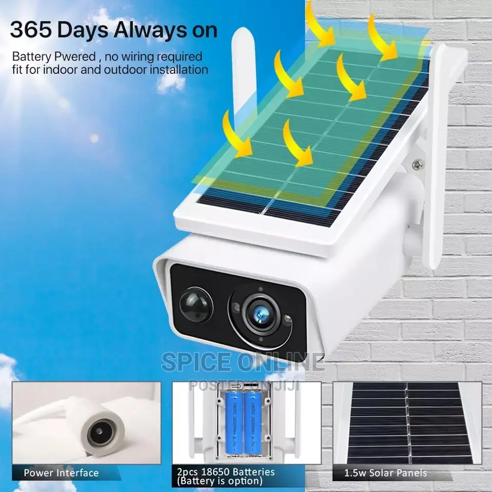 5star: 3MP HD Wifi Camera Outdoor Solar Panel
