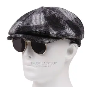 Pattern Checked Men’S Panama Hat