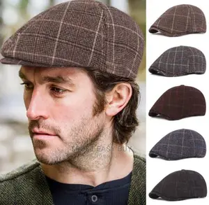 Pattern Checked Men’S Panama Hat