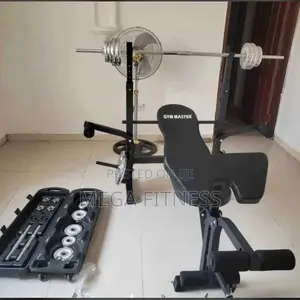 Weight Lifting Bench With 50kg Dumbbell Set