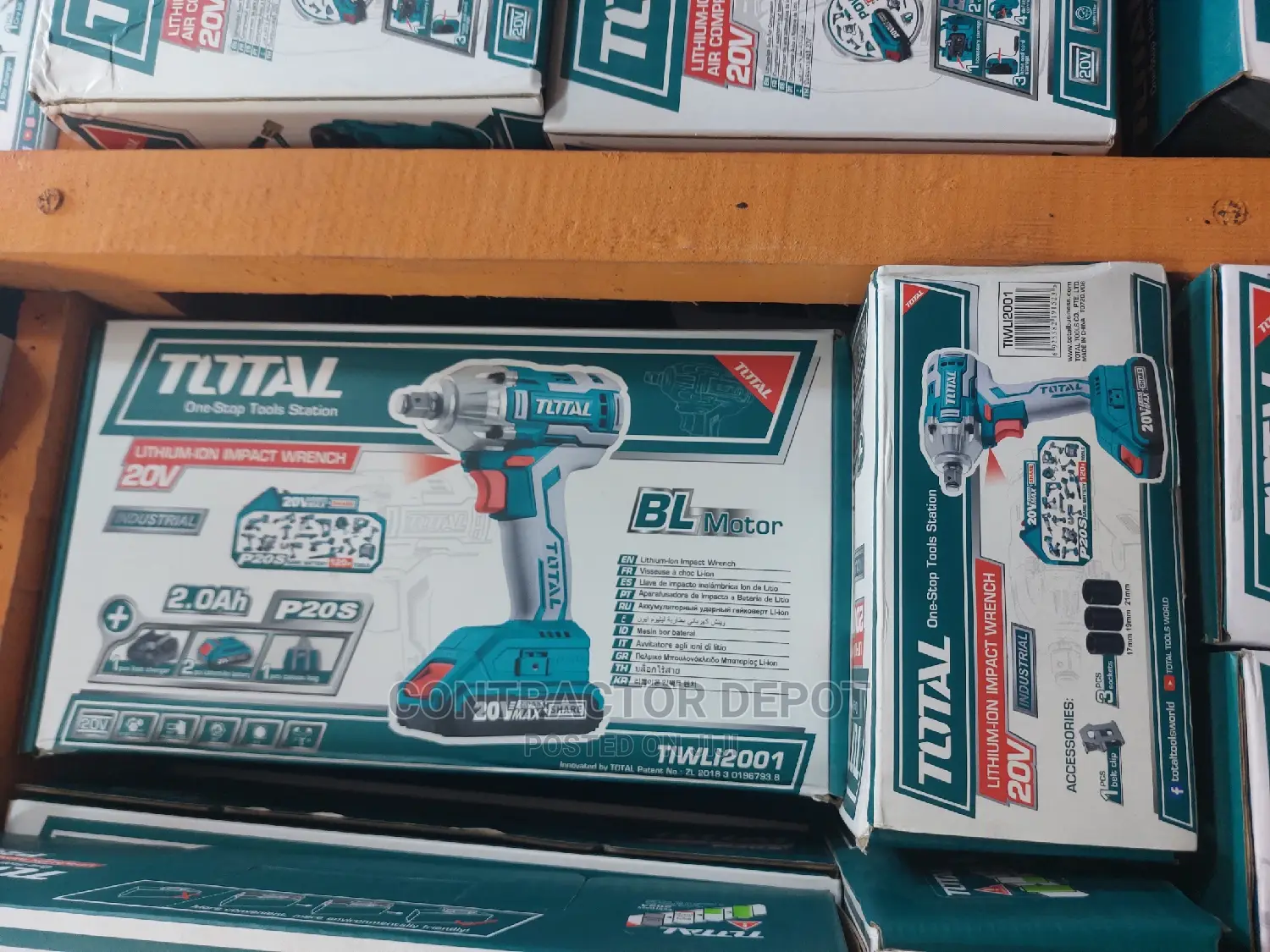 Total Cordless Impact Wrench Socket Machine 20v Battery