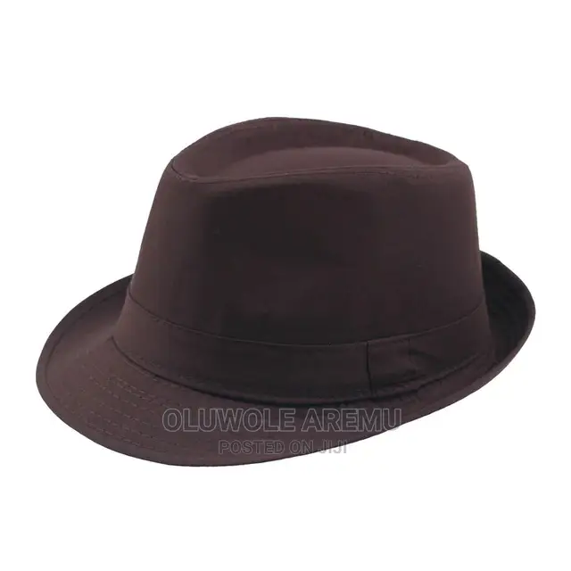 Maroon Brown Men's Vintage Fedora Hat