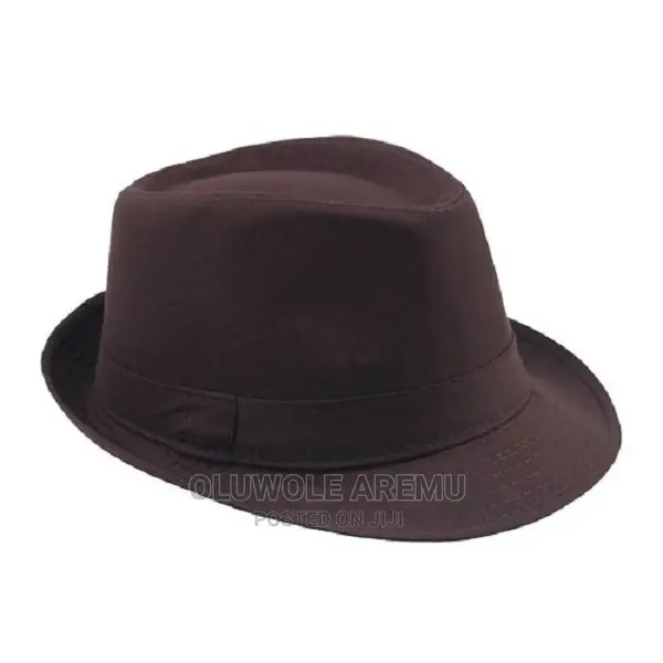 Maroon Brown Men's Vintage Fedora Hat