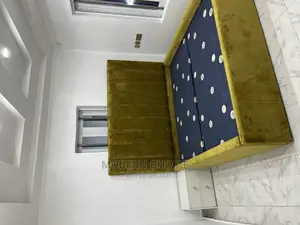 6 by 6 Padded Ned With Side Cupboard