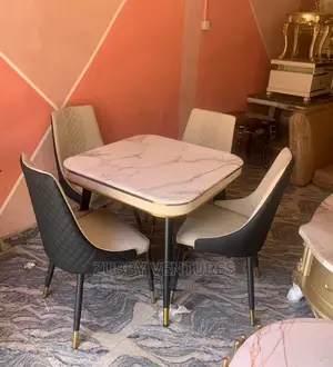 New Imported Royal Marble Dining Table With Chairs
