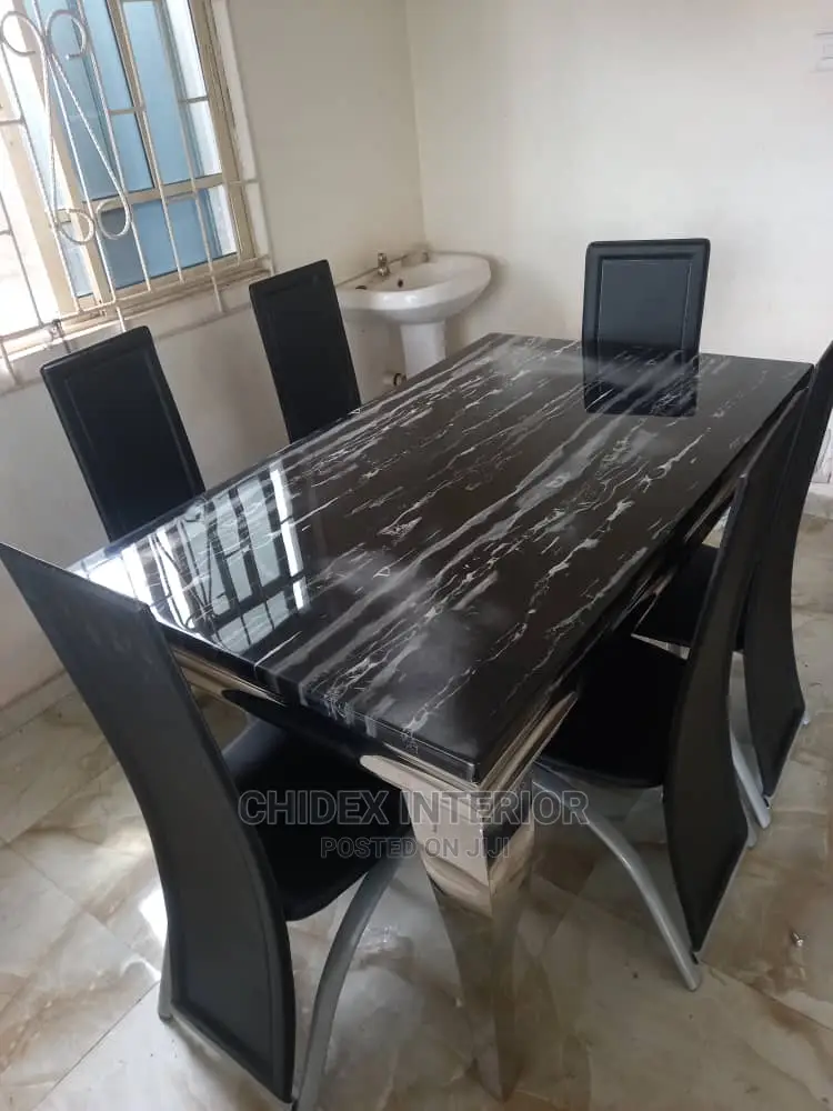 Marble Dining Table 6chiars