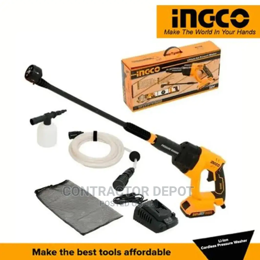 Ingco Battery Pressure Washer With Battery And Charger