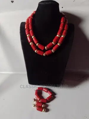 Coral Beaded Necklace for Women