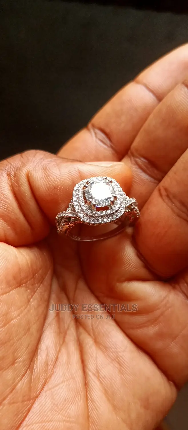 Silver Diamond Engagement Rings