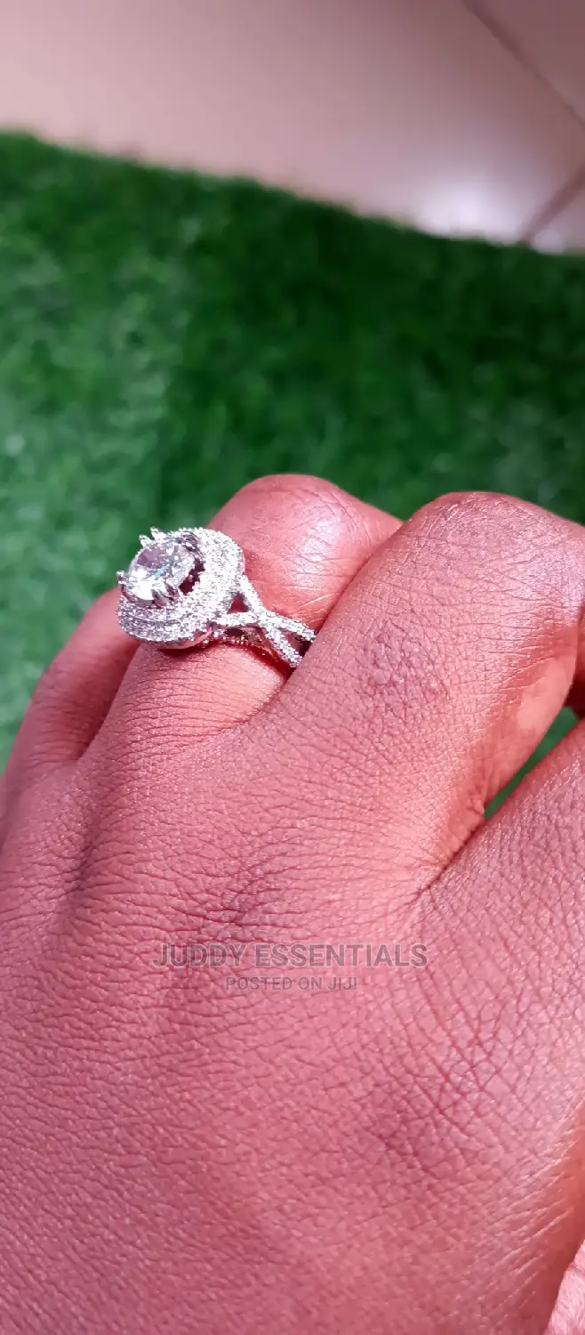 Silver Diamond Engagement Rings