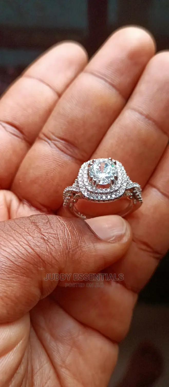 Silver Diamond Engagement Rings
