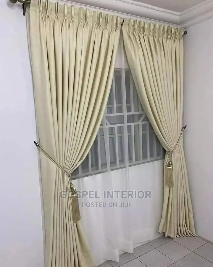 Curtains and Window Blinds With Bed Sheets Are Available