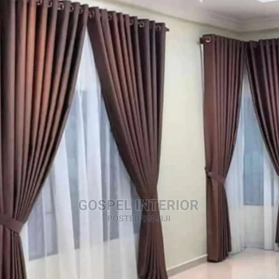 Curtains and Window Blinds With Bed Sheets Are Available