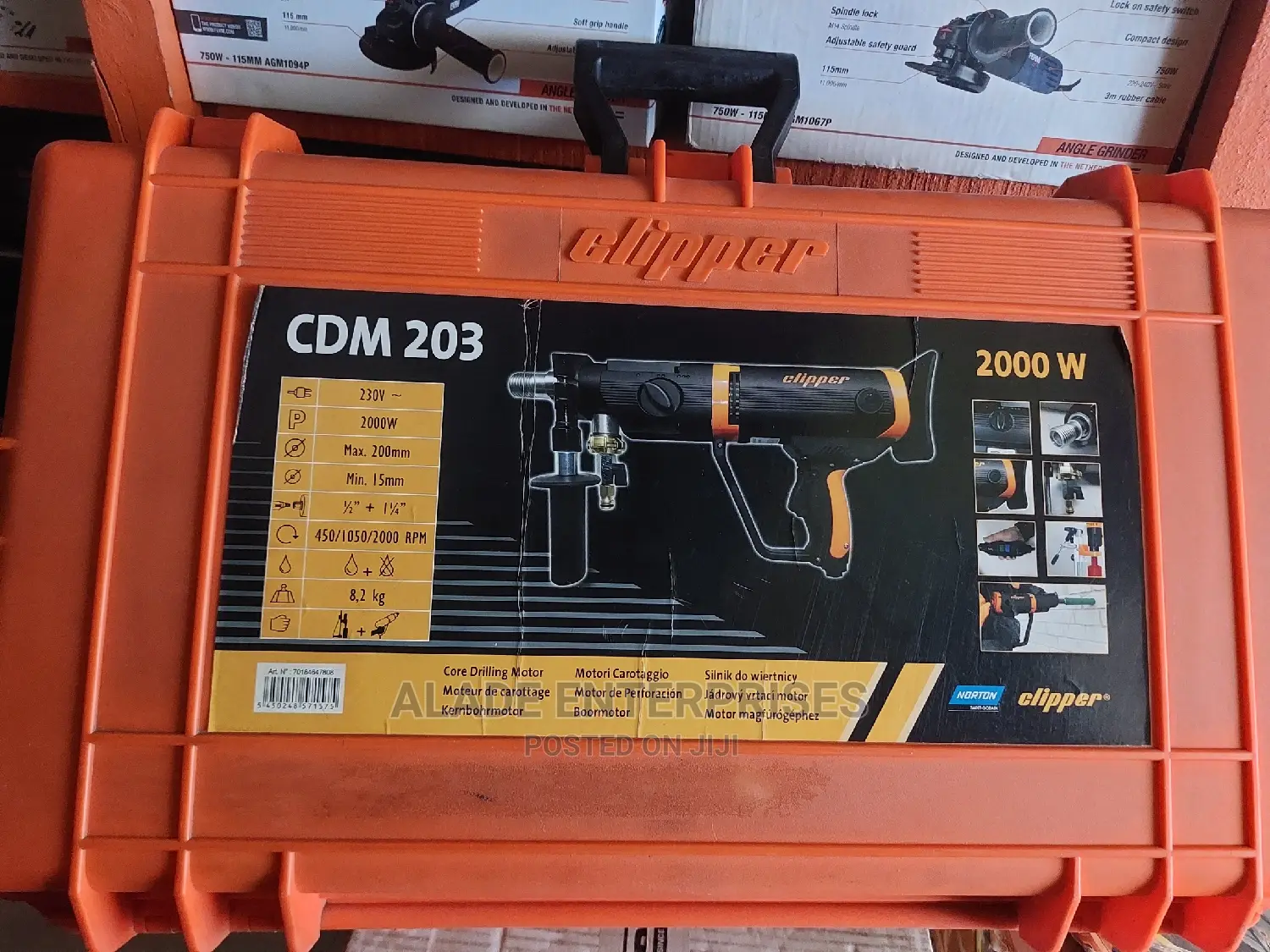 Modular Drill Norton Clipper Cdm 203 (+ Drill Stand Cdr 163)