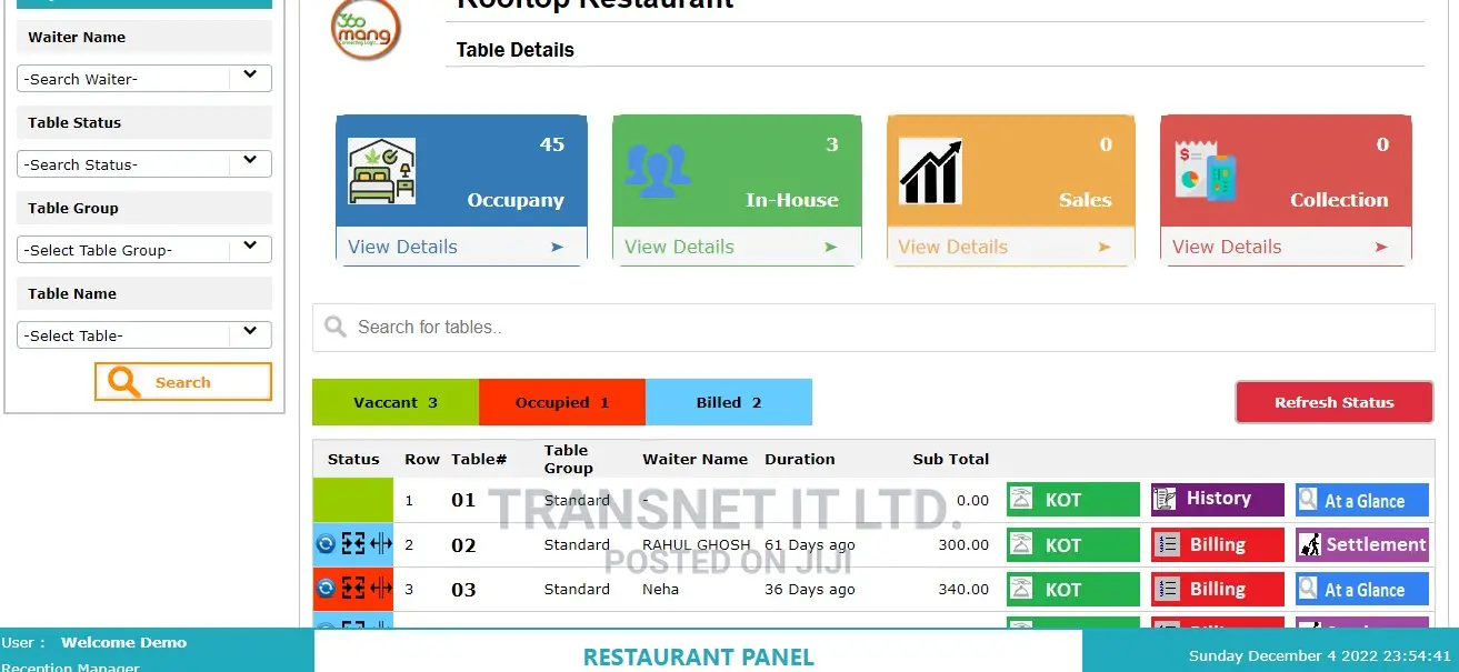 Hotel Management Software, Setup Training