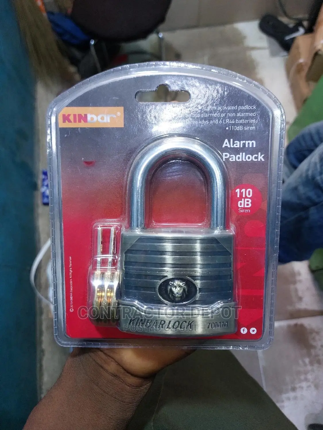 Kinbar Alarm Lock (Gold)