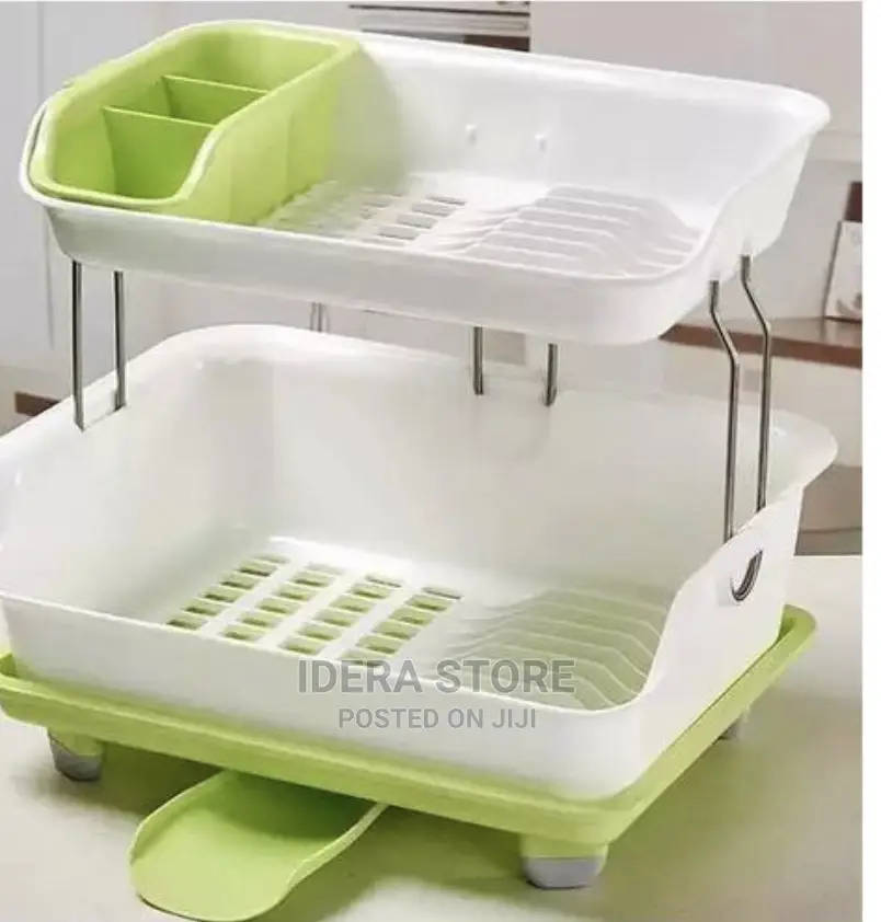 Multipurpose Plastic Plate Rack With Drainer Outlet
