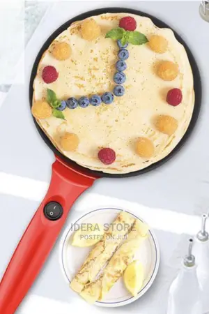 700W Electric Nonstick Crepe Pizza Pancake -Red Black