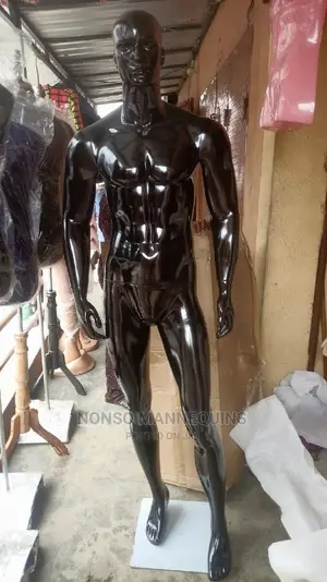Black Fibre Glossy Full Male Mannequin