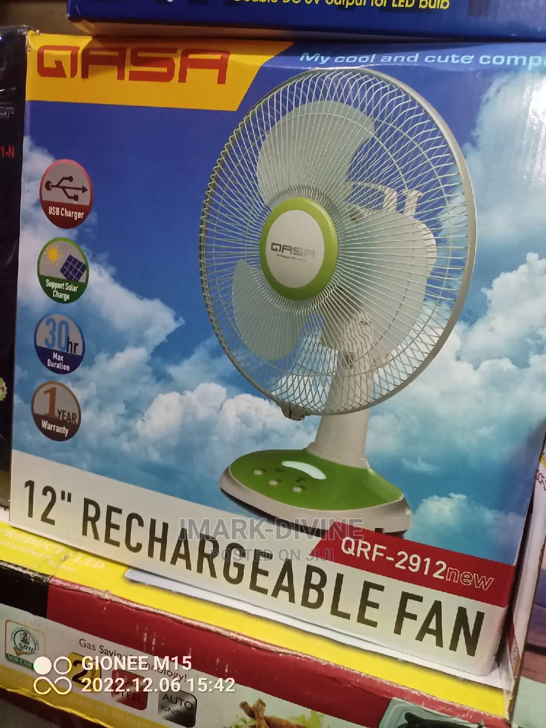 Table Top GASA Rechargeable Fan.