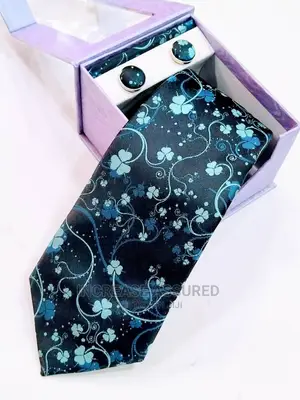 High Quality Cotton Ties With Cufflinks and Hanky
