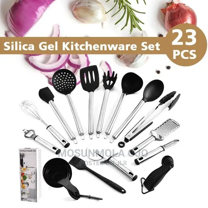 23pcs/Set Non-Stick Silicone Cooking Utensils Spoons