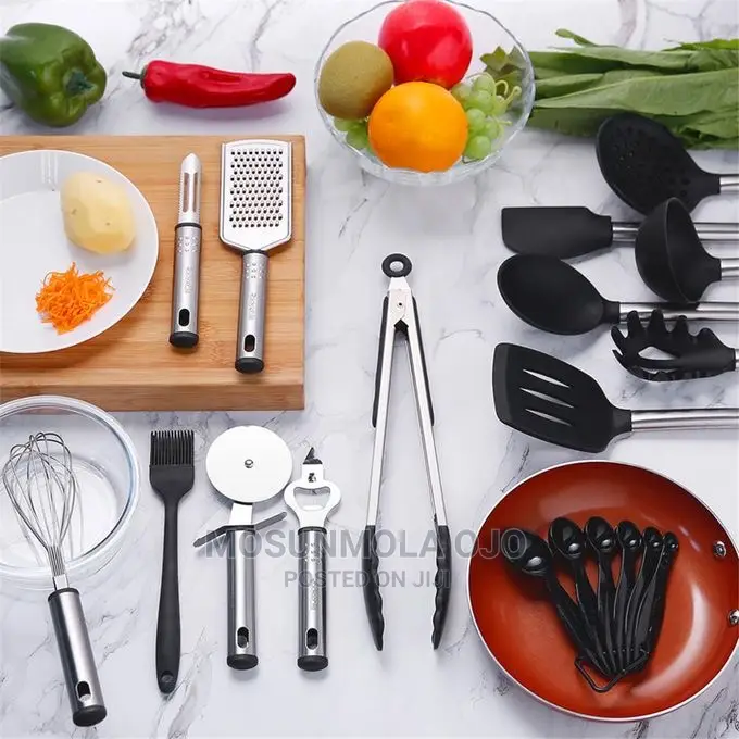 23pcs/Set Non-Stick Silicone Cooking Utensils Spoons