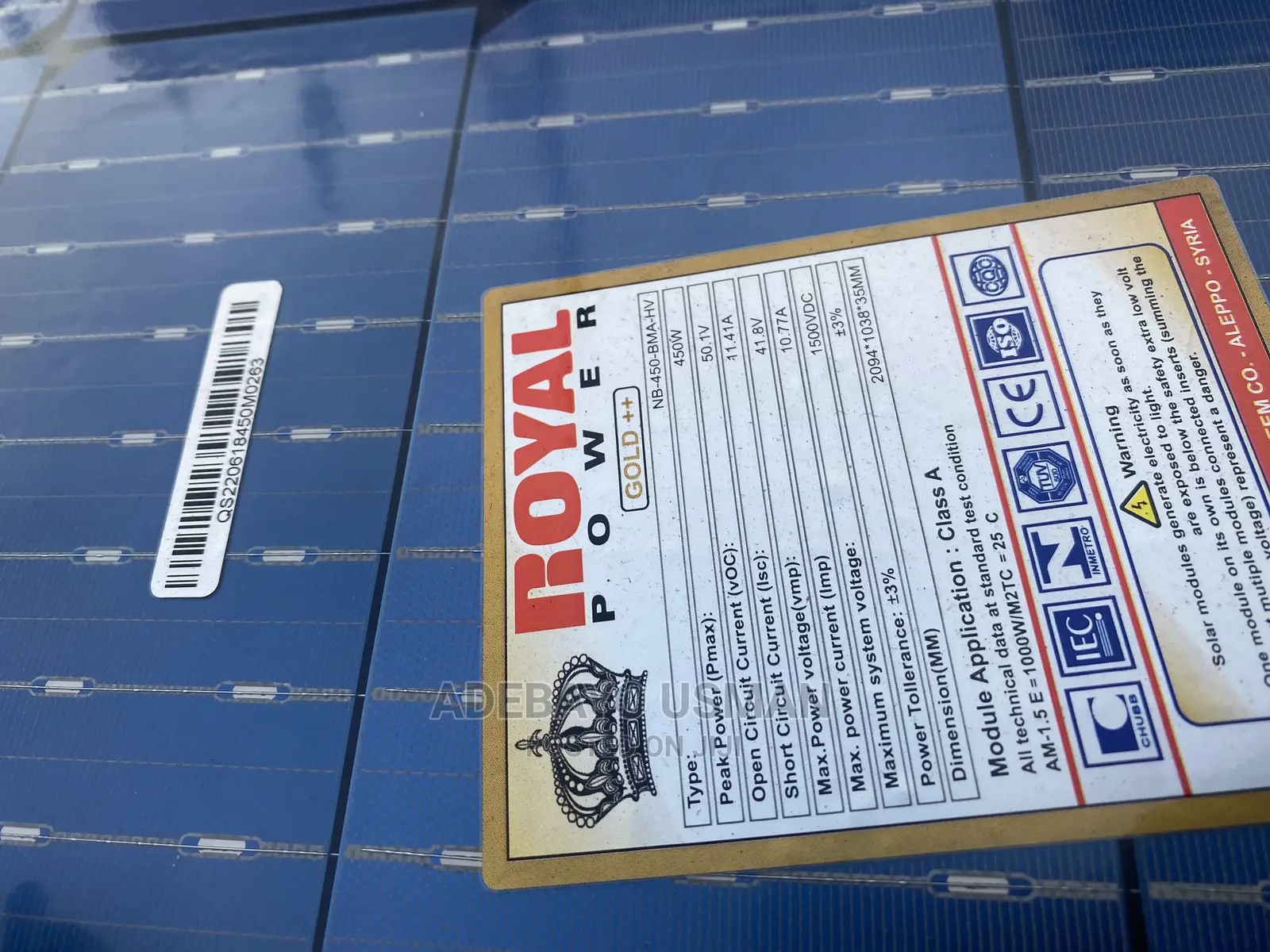 500 Watts Solar Panel