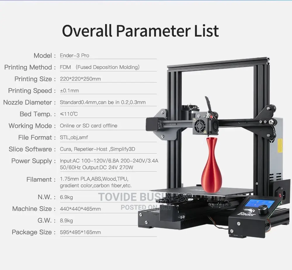 Creality 3d Ender-3 Pro Printer With Auto Resume Function