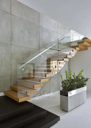 Modern Stairs Glass Railings System.