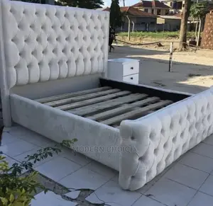 Tufted 6 by 6 Bed Up for Grab