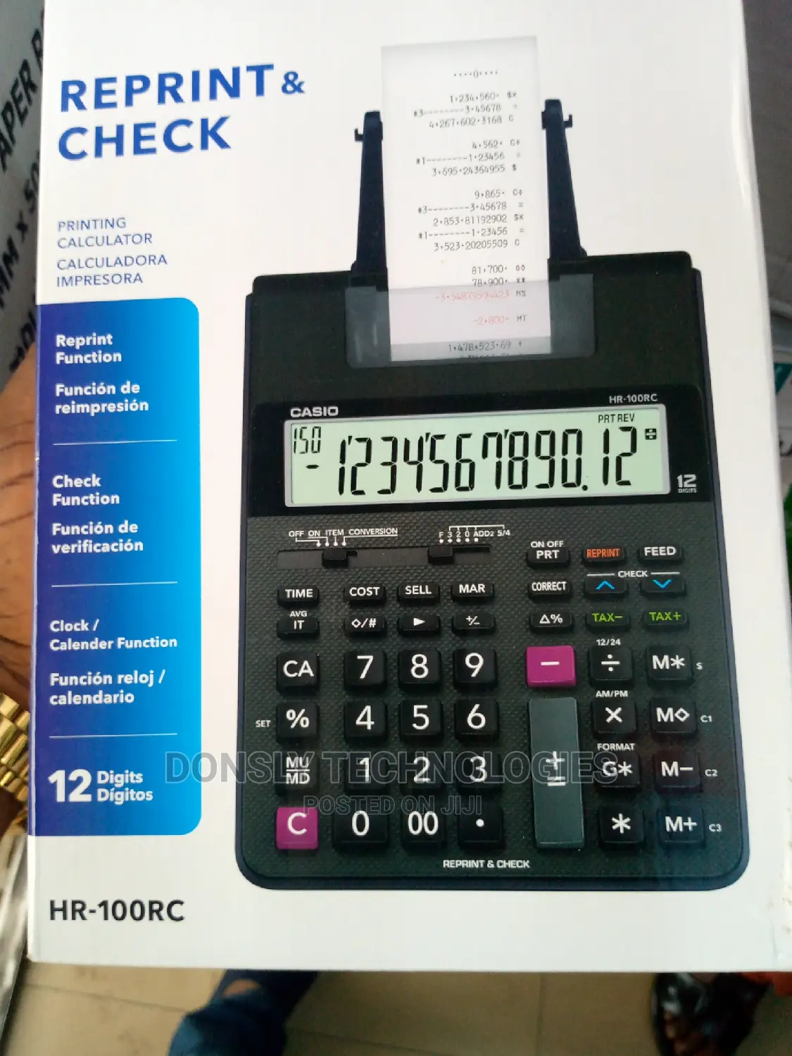 Casio HR-100RC Calculator With Print
