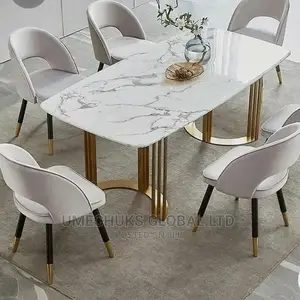Executive 6 Seater Classy Marble Top Dinning Set.
