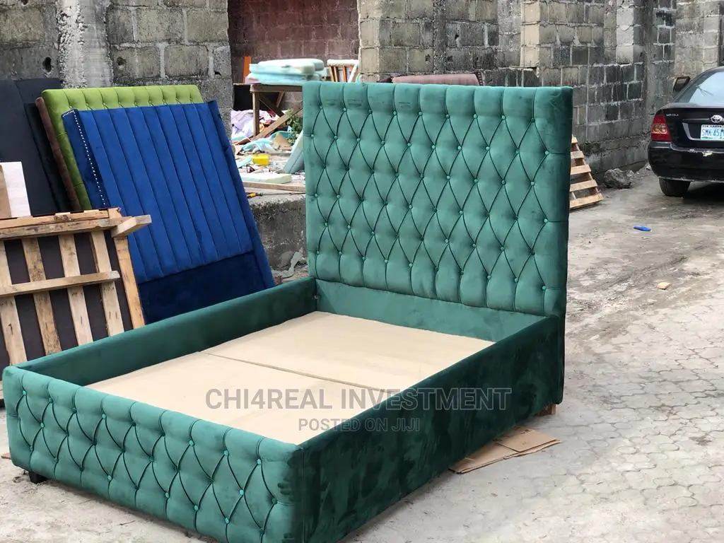 4 and Half by 6 Solid Fabric Bedframe