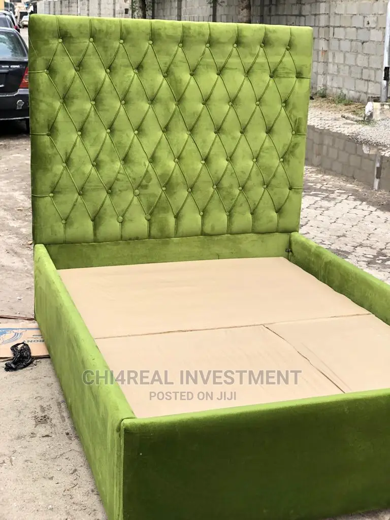 4.5 by 6 Fabric/Suede Bedframe