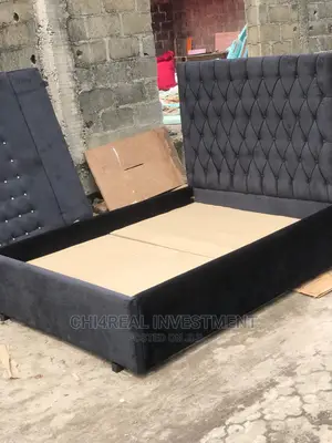 4.5 by 6 Solid Suede Bedframe