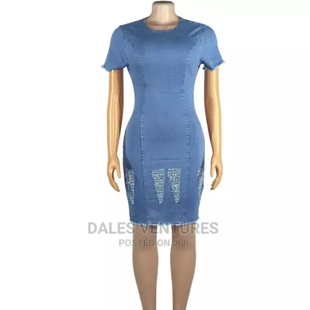 Women Urban Clothing Jean Gown Jean Bodycon Dress in Lekki