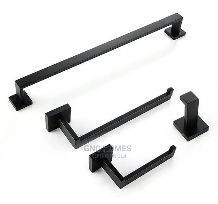 Black Towel Rail,Tissue Paper Holder, Hook