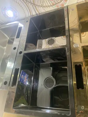 Mirror Black Kitchen Sink Double Bowl