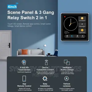 Tuya Zigbee Smart Home Control Panel 4" LCD Touch With 3gang