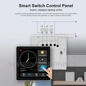 Tuya Zigbee Smart Home Control Panel 4" LCD Touch With 3gang