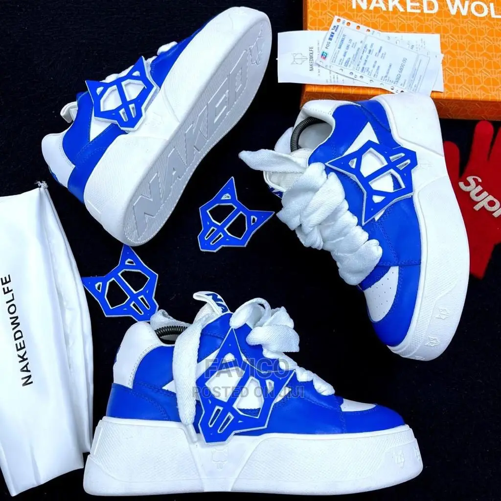 Original Quality Sneakers Black an White/ Blue an White