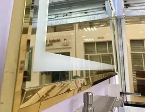 Gold Frame Led Mirror (Bluetooth Speaker)