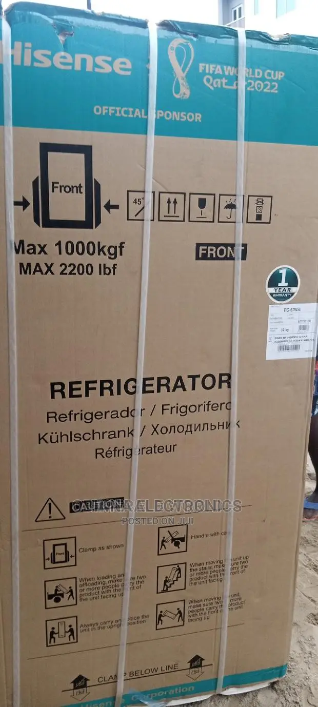 Brand New HISENSE Side by Side Fridge/516l/Dispenser/Black/